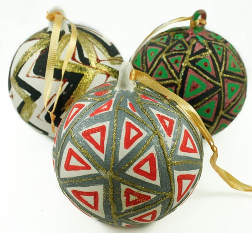 Handpainted ceramic ball - ceramic,