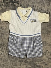 Vintage Baby Boy Romper Outfit