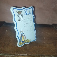 Menu Porte menu en faïence à