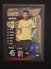 CARTE TOPPS UEFA CHAMPIONS LEAGUE 2019-20 SANCHO #LE 6 GOLD LIMITED EDITION FOIL