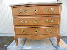 ensemble de 2 meubles commode + table de chevet  style louis xv (dessus marbre)