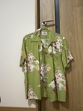 SUN SURF / Duke Kahanamoku Hawaïen Aloha Chemise Vert Multi Rayon M Utilisé