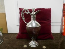 aiguiere Empire,etain et verre améthyste,H 30cm,poids 1kg,comme neuve,pas servi