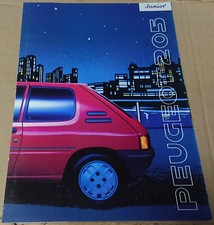 Catalogue publicitaire Peugeot 205 Junior 1990 8 pages brochure dépliant