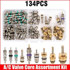 134pcs AC A/C valve noyau Assortiment Kit Convient pour R134A Climatisation W9B5