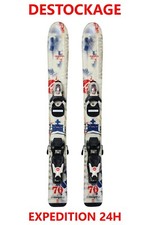 ski enfant occasion ROSSIGNOL "BANDIT" taille: 93 cm = 0 mètre 93 + fixations