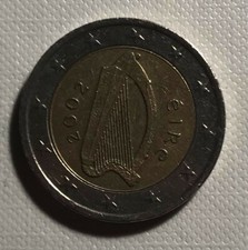 piece 2 euros eire 2002 rare 