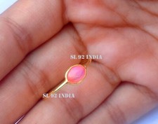 Bague opale rose, bague en or