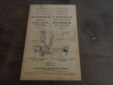 Maneul instructions moissoneuse MAC CORMICK LA DAISY1928