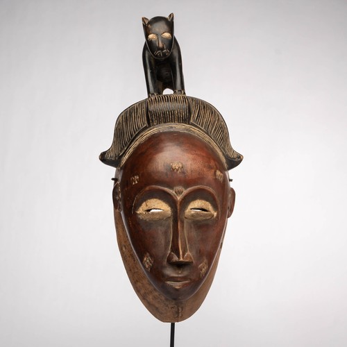 0943 masque baoule - masque, socle