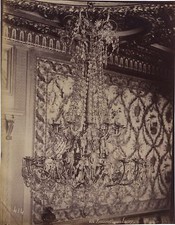 FRANCE Fontainebleau Château Lustre Photo Vintage Albumine ca 1880  