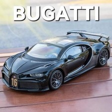 1:18 Bugatti Chiron Sports Car Alloy Diecast Metal Model Sound Light Pull Back V