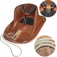 Luge pour enfants jusqu'à 4 ans avec dossier, ceinture de sécurité, corde à...