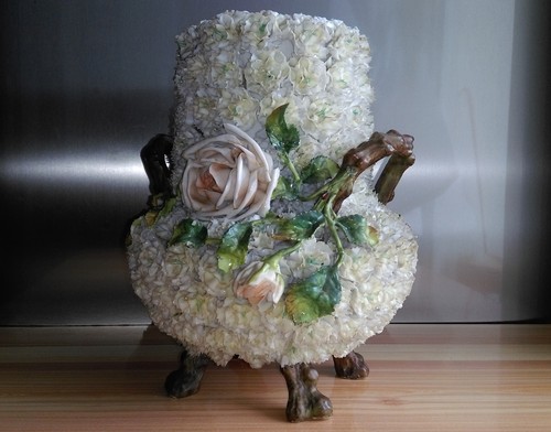 Vase porcelaine polychrome - vase,