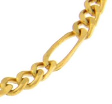 Bracelet chaine Figaro plaqué