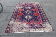 Tapis Oriental En Laine Bleu