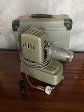 Ancien Projecteur Diapositives ALDIS Métal Vert + Malle Transport Vintage #B936