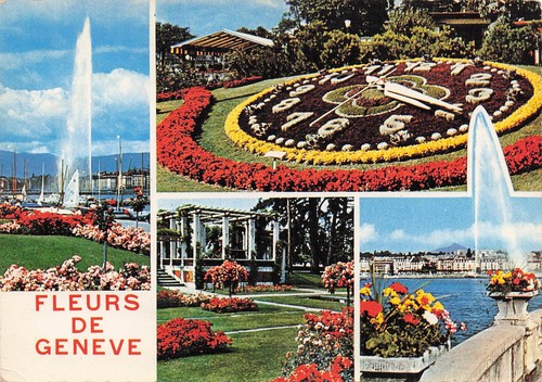 Suisse geneve horloge fleurie - suisse,