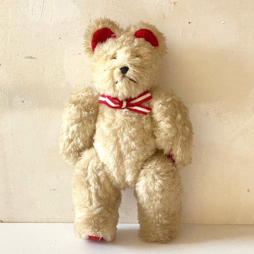 Ancien ours peluche blanc - peluche, &