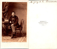 CDV Disdéri, Paris, Homme nommé M. Jarry de la Broissinière, circa 1860 Vintage 