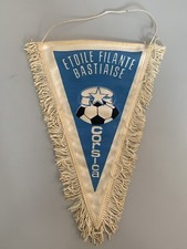 Etoile filante bastiaise Bastia grand fanion 1982 vintage foot football pennant