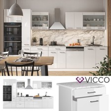 Bloc cuisine Kitchenette Cuisine intégrée R-Line 350 cm blanc Vicco