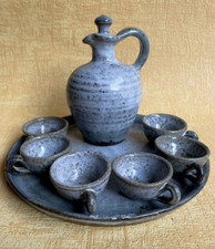 Service à liqueur en grès poterie de la Vallée Noire