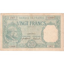 France, 20 Francs, Bayard, 1917-09-27, E.3025, TTB