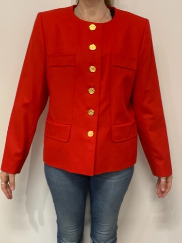 Veste blazers rouge boutons - veste,