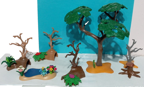 Playmobil lot étang - playmobil, arbre