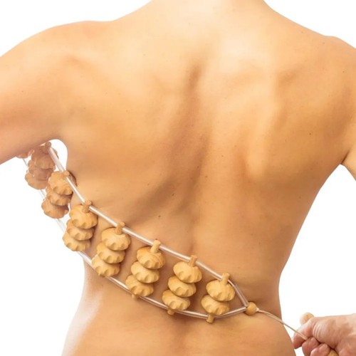 Rouleau massage bois naturel - bois,