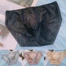Culotte bikini sexy homme string slip sous vêtement maille pochette transparent