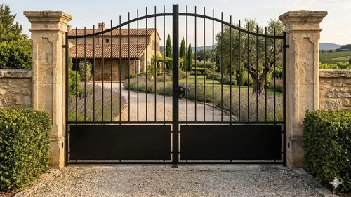Portail coulissant acier fer - -,