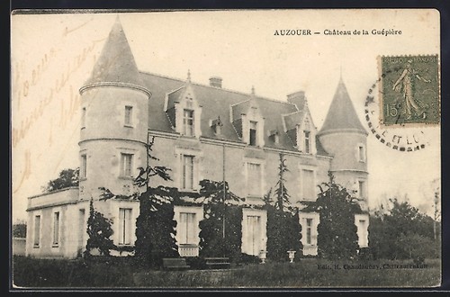 Cpa auzouer chateau - cpa, de
