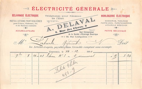 Facture 1900 electricite - ,