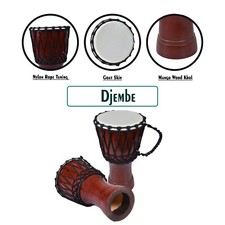 Djembe Africain 6" Tambour Bongo En Bois Bon Son Instrument Musical