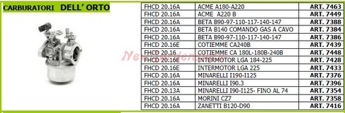 Carburateur fhcd 16e pour - 20.16e,