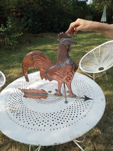 Coq girouette cuivre laiton - girouette,
