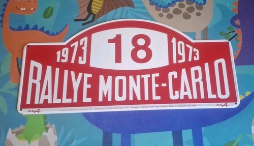 Plaque rallye monte - monte, carlo