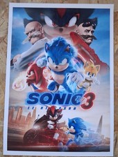 Affiche / Poster du film d'animation "Sonic 3" -  29,7 x 42 cm