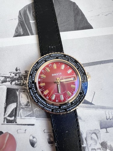 Raketa worldtime cadran - worldtime,