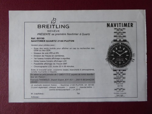 1980 pub montre - pub, breitling