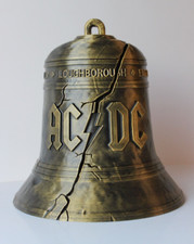 Cloche ACDC patinée Or et vernie brillant - 20 cm de hauteur