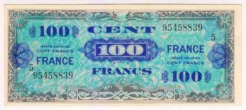 1944 france 100 francs - france,