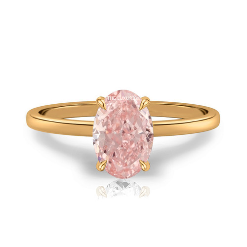 Bague diamant taille - , ovale