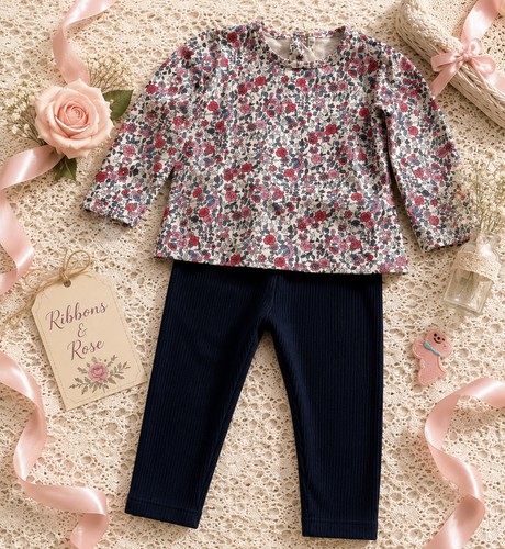 Floral top mot d enfants - &,