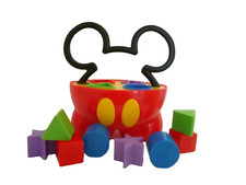 25⚜️ Jouet Mickey Avec Cube D'éveil Apprendre Les Formes & Les Couleurs Complet