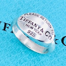 Bague étiquette ovale Tiffany