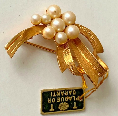 Broche ancienne plaqué - broche,