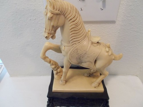 Vintage rosin horse figurine - vintage,